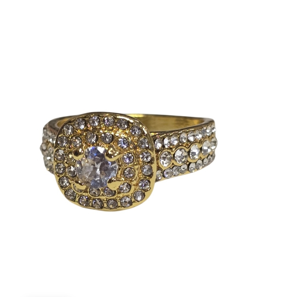 Gold Plated Cluster Ring